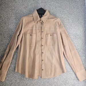 Banana Republic Suede Button Down Shirt